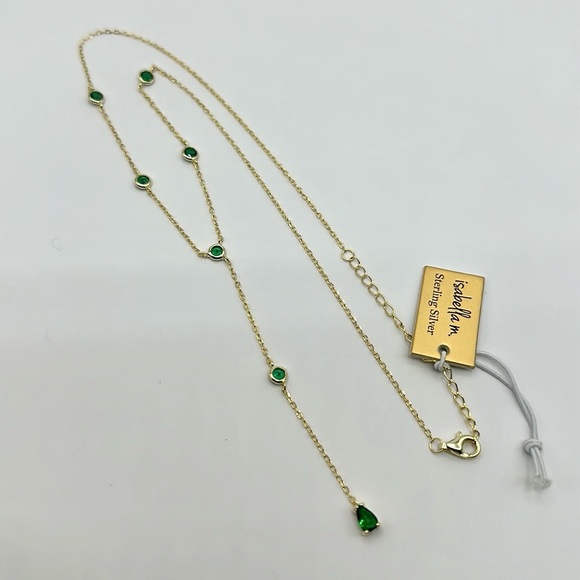 Isabella M. Gold Plated Sterling Silver Necklace - Picture 1 of 13